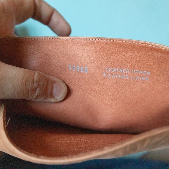 J Crew Genuine Italian Leather Stacked Heel Almond Toe Zipper Boots Size 8 - Picture 6 of 9